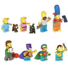 8Pcs Simpson Family Mini Figures Building Blocks Toys Gift Fit Lego