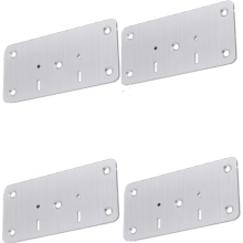 Reparaturplatte für Möbelscharniere 4er Pack Silver