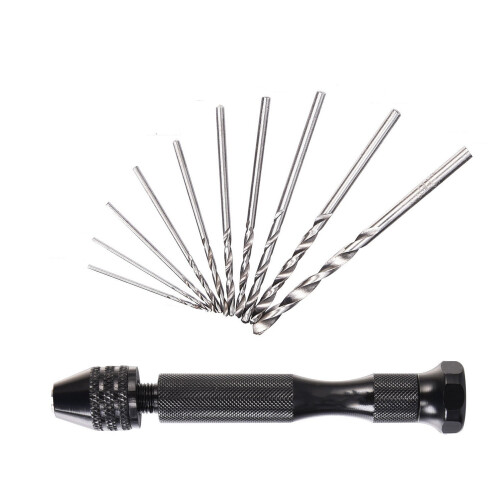 Handbohrmaschine mit 10 verschiedenen Bits Black