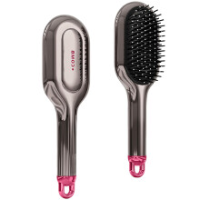 Hair Brush for Thick Curly Hair, Detangling for Wet and Dry Use, Gentle Scalp Care, Gunmetal Gray