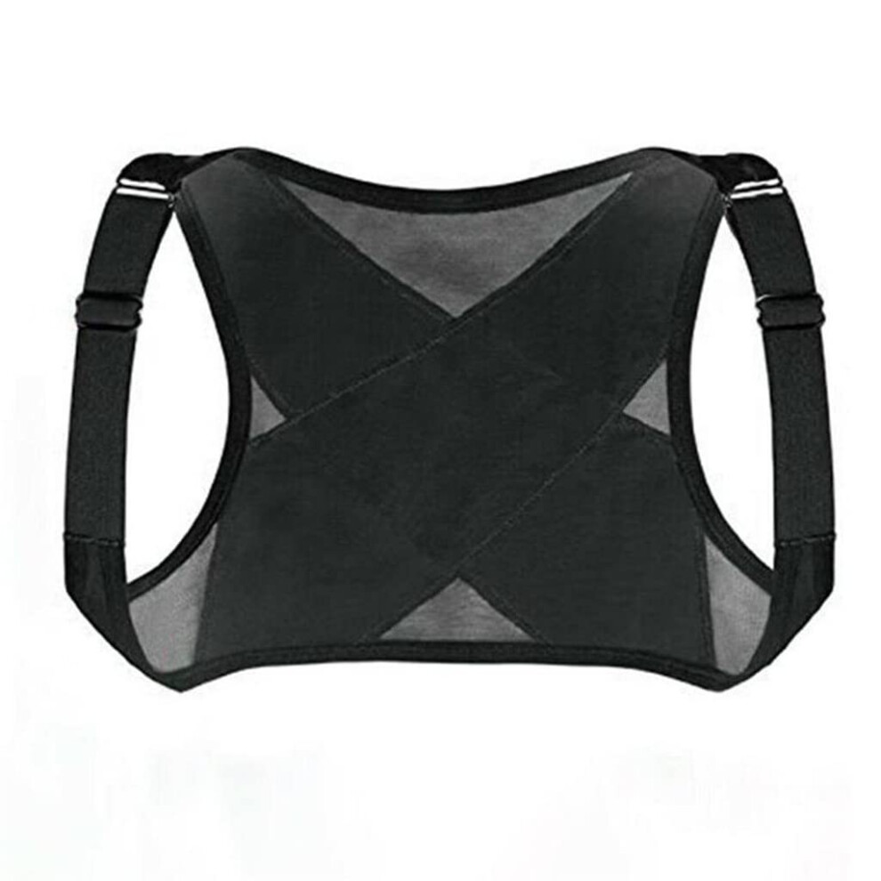 Adjustable Neoprene Posture Corrector for Women with Back Support Brace, Breathable Comfort Fit L â Color D