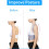 Back Posture Corrector Adjustable Lumbar Support Belt with Breathable Gray Fabric for Posture Correction Size M 3