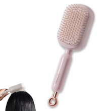 Self Cleaning Hair Brush with Retractable Bristles, Gentle Scalp Massage Comb for Long Hair Travel Pink