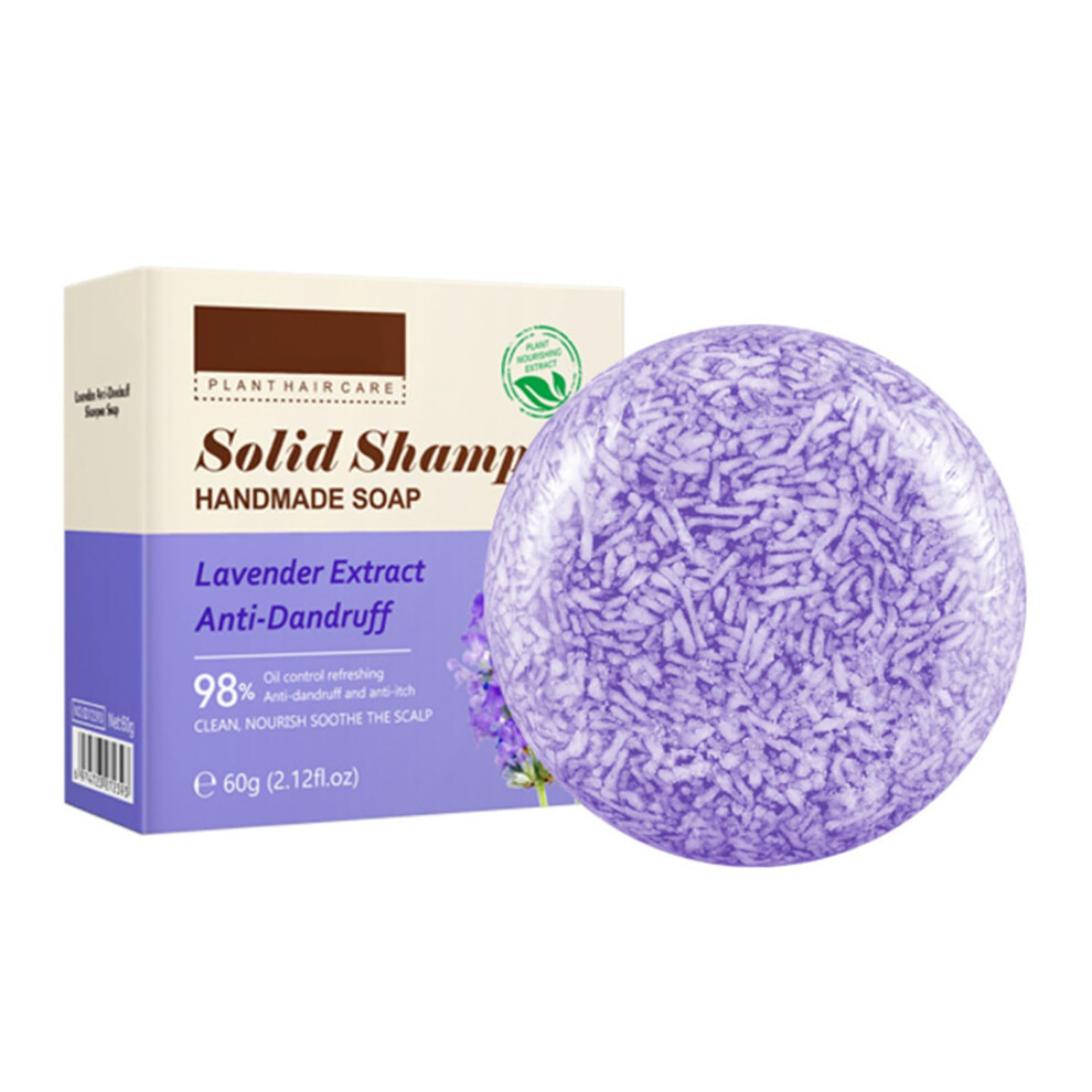 Lavender Shampoo Bar for Dry Hair with Keratin, Hydrating Solid Shampoo for Shine Restoration