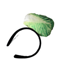 Funny Vegetable Headband with Squeaky Airbags for Face Washing and Party Photo Props