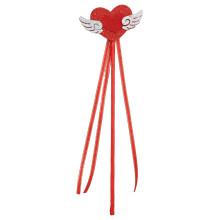 Valentine Heart Headband with Sparkly Glitter and Magic Stick for Girls Dress Up