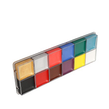 12-Farben-Ölige Hypoallergene Gesichtsbemalung Palette, Waschbares Professionelles Cremeset