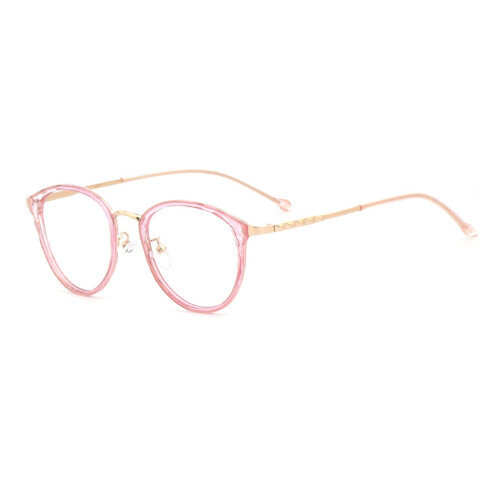 Progressive Reading Glasses Blue Light Blocking Multifocal Readers Spring Hinges, Gold Silver Pink