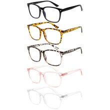 5Pack Blue Light Blocking Computer Reading Glasses, Mixed Strengths 2.00 and 3.50 Unisex