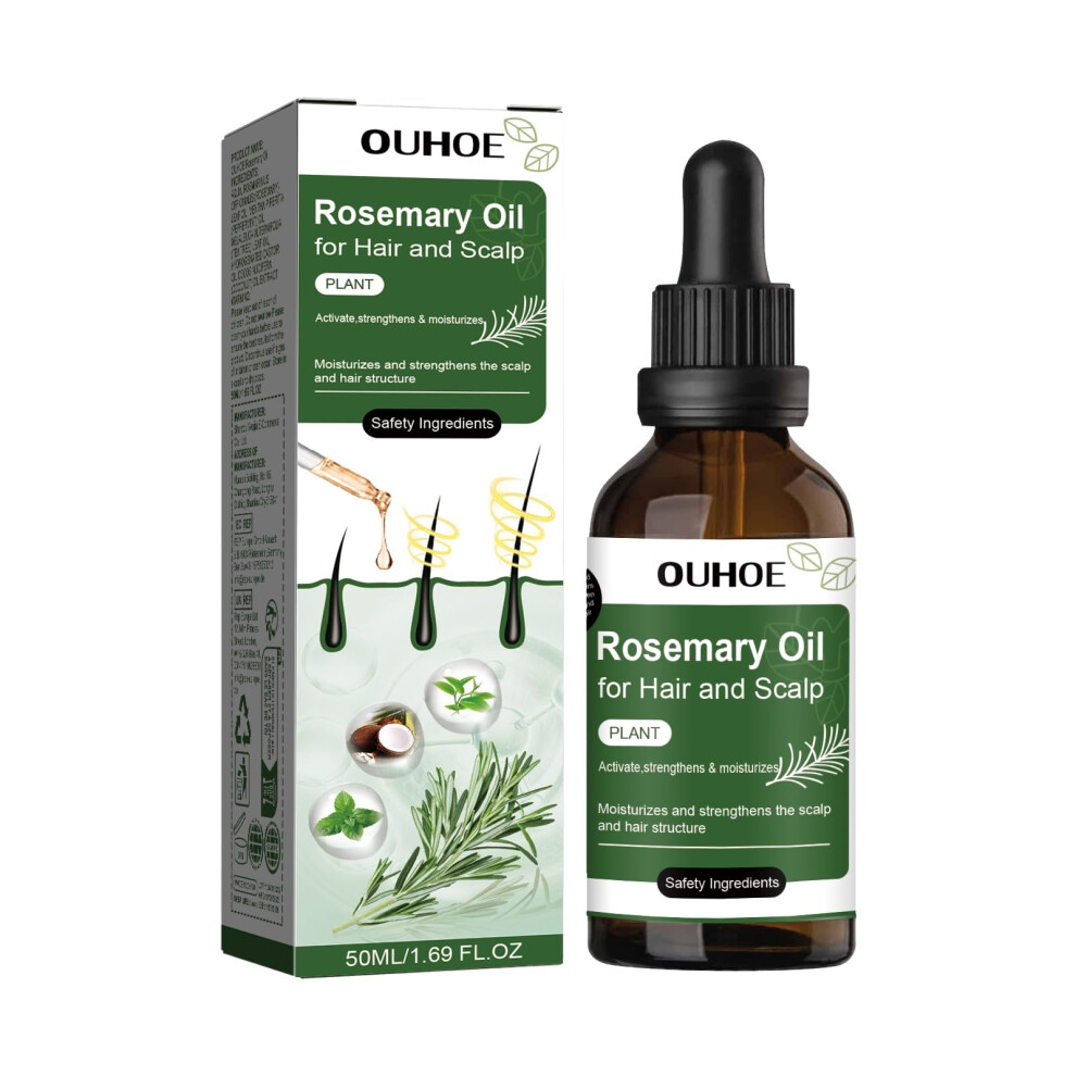 Rosemary Hair Growth Oil for Thicker Fuller Hair, Hair Loss Scalp Treatment and Nourishment