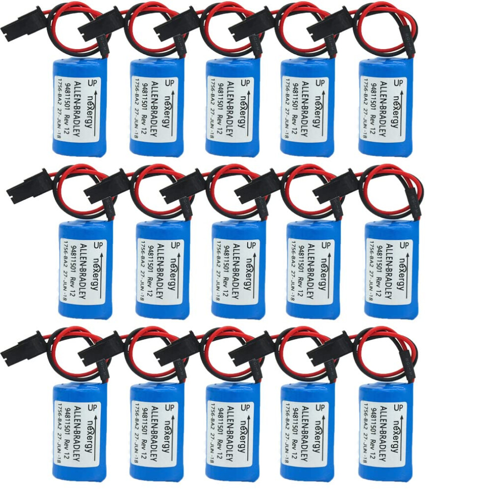 1756Ba2 Replacement Battery 3V 1800Mah For Allen Bradley Controllogix Br2/3Aab 1745B1 (15Pack) 9330225937142