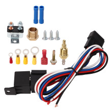 12V Electric Fan Thermostat & Relay Wire Kit for Automotive radiator systems