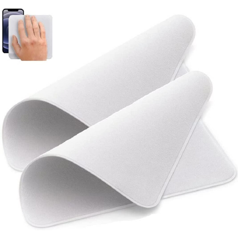 Microfiber Cleaning Cloth 2 Pack, Lint  Eyeglass Cleaning Cloth for Phones, Screens, Watches