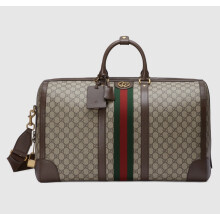 Gucci Savoy Large GG Supreme Duffle Bag 724612 Brown 52cm