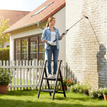 Garden Sanctuary 2-Step Foldable Step Ladder with Handle