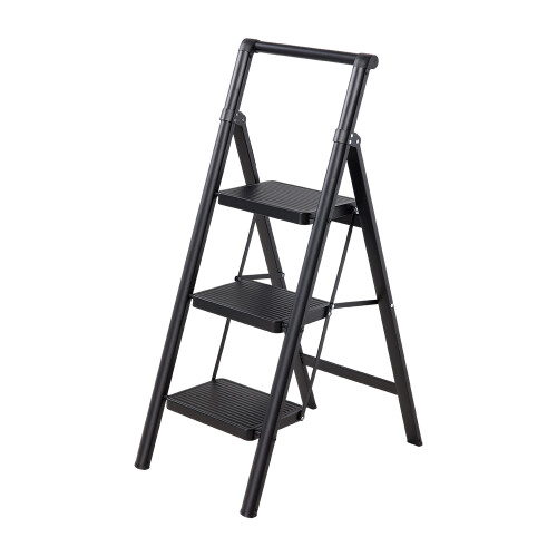Garden Sanctuary 3-Step Foldable Step Ladder with Handle 2
