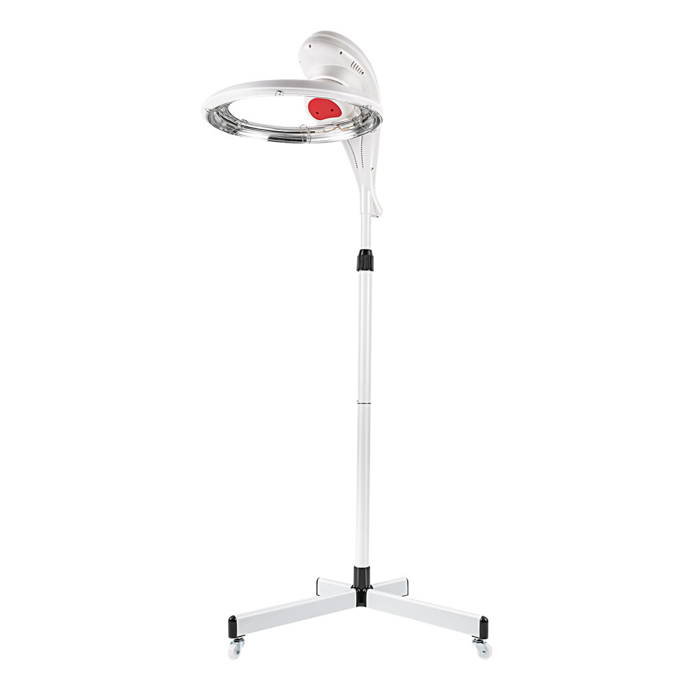 White Professional 950W Stand Hair Dryer With 360 Rotating Infrared Ring For Salon Coloring And Treatment
