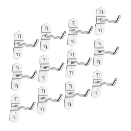 Pegboard Hooks 12 Pack, LIFKOME Metal Pegboard Tool Hooks for Garage Workshop Storage
