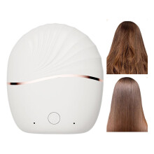Cordless Hair Straightener Brush with Rapid Heatup, Dual Heat Modes, Rechargeable for Travel