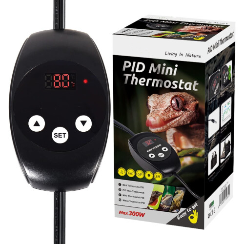Reptile Dimming Thermostat, Heat Lamp Temperature Controller, with LED Digital Screen