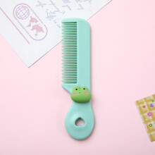 Kids Hair Comb Cute Frog Design, Gentle Detangling Small Plastic Brush for Children Wet and Dry