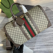 Gucci Ophidia Medium GG Supreme Duffle Bag 724642 Brown 44cm