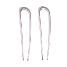 Hair Pin for Women with Natural Pearls, UShape Hair Bun Maker, Durable Alloy Large Silver