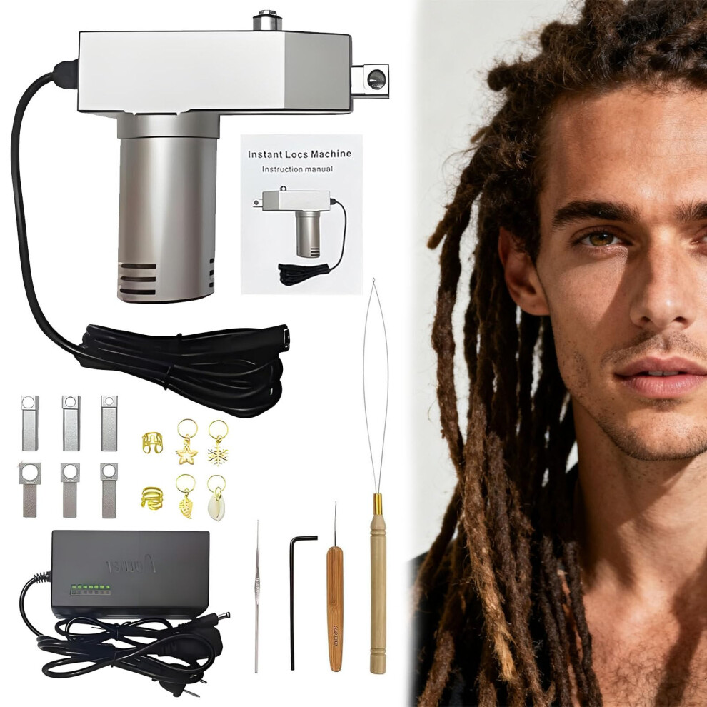 Unisex Automatic Dreadlock Machine With Six Hole Sizes For Fast Loc Creation And Adjustable Tightness