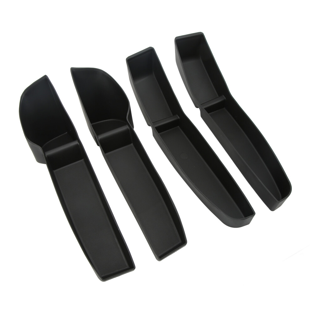 4 Pcs Door Side Storage Box Insert For Tesla Model 3 2017Â2022 Black 9331389935166