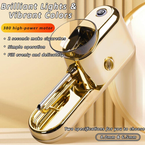 Electric Cigarette Rolling Machine with Automatic Cone Filling, Adjustable Tightness and Herb Grinder Combo 2