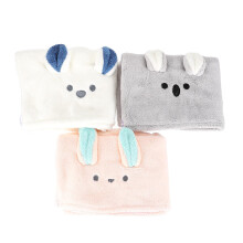 Hair Towel Wrap Set for Women Soft Microfiber Quick Dry Twist Turban with Secure Fit Pink White Gray