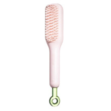Retractable Hair Brush with Gentle Scalp Massage, Pink Travel Comb for All Hair Types