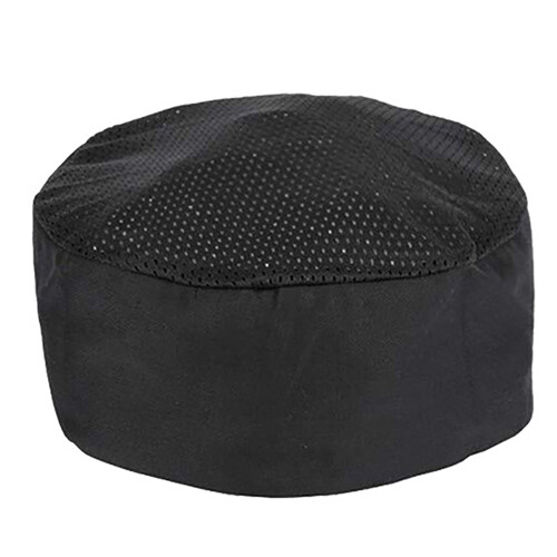 Adjustable Black Chef Hat, Breathable Cotton & Polyester, 18x18x8.5cm 2