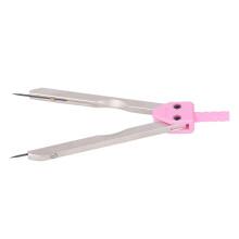 Edelstahl-EKG-Schieber 0–2,4 Zoll Lineal Zeichenzirkel für Pflege, Pink