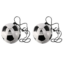 2X Soccer Training Adjustable Bungee Elastic Training with Rope Size 4 Football for Training Playing Sports