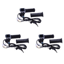 3X 36 V Universal Elektrische Fahrrad Gas Griff mit LEDAnzeige Geschwindigkeit Power Display Tasten Sperre für Elektro Roller Twist Gas