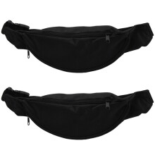 2X Fanny Pack pour Femme Homme Sac de Taille Unisexe Sac de Taille Sac de Ceinture Fermeture Eclair Poche Packs Noir