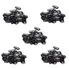 100Pcs Black Nine-Tooth Clip for Hair Extension Snap Clip for DIY Use(Black)32MM L