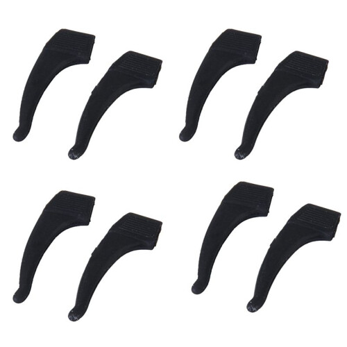4 Pair Eyeglasses/Sunglasses/Spectacles Eyewear Ear Hook Lock Tip Holder---Black