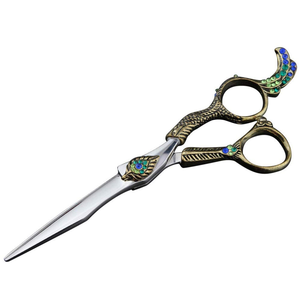 6 Inch Professional Hairdressing Scissors Stainless Steel Barber Shears Ergonomic Vintage Design
