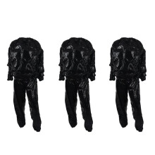 3X Pesante Dovere Fitness Peso Perdita Sudore Sauna Completo Da Uomo Esercizio Palestra Anti- Riposa in Pace - Nero XL