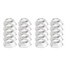 20Pcs Acrylic Sphere Display Stand Holder - Clear Crystal Display Base - for Softball Tennis (Small)