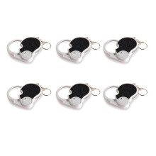 6pcs 5 Trade Loupe Magnifying Glass with LED Lamp Pocket Magnifier Portable Folding Keyring