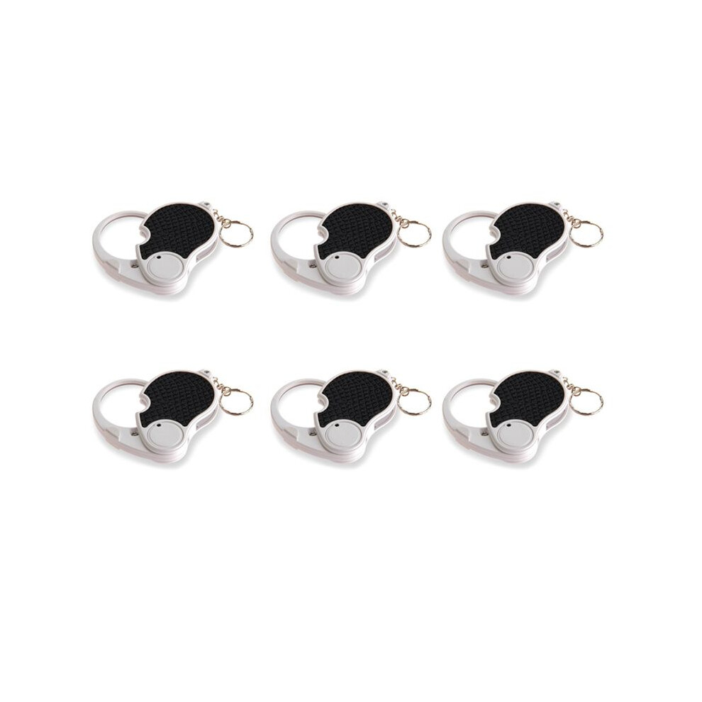 Typecat Light 6Pcs 5 Trade Loupe Magnifying Glass With Led Lamp Pocket Magnifier Portable Folding Keyring