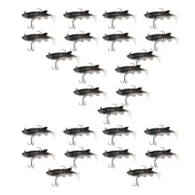 25Pcs/Lot Soft Lure 8cm 14G Wobblers Artificial Bait Fishing Lures Sea Bass Carp Fishing Lead Fish Jig