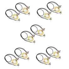10 Stück 50MM Gitarren Pickup Piezo Transducer Vorverdrahteter Verstärker mit 6,35MM Ausgangsbuchse für Akustik Gitarre Ukulele Zigarre Box Gitarre