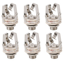 6X Jack 6.5 Presa Connettore Per Cavo Audio A Due Canali Con Interruttore Stereo 6.5 Per Chitarra