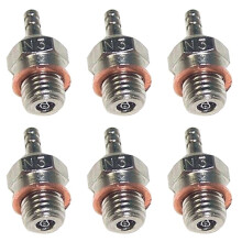 6X N3 Hot Glow Plug Spark for HSP 70117 1/10 1/8 RC Buggy Truck Vertex SH Nitro Engine Parts