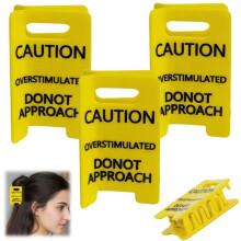 Large Hair Claw Clip with Secure Hold Large Teeth, Yellow Caution Sign Design for Thick Hair