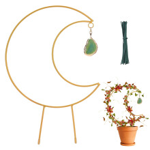 Pflanzenrankhilfe aus Eisen, Klettergerüst, Rankhilfe für Wein, 110 cm Mondhalterung für den Garten